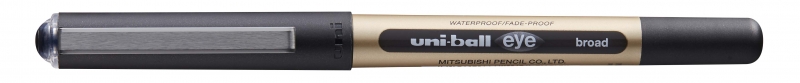 Uni-Ball Ub-150-10 Eye Broad Boligrafo De Tinta Liquida - Punta De Bola 1Mm - Tinta Resistente Al Agua Y Luz - Sistema De Control De Tinta - Color Negro