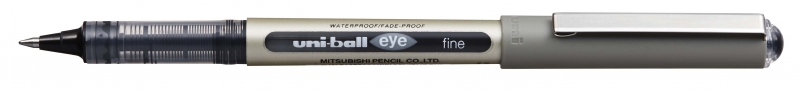 Uni-Ball Eye Fine Ub-157 Boligrafo De Tinta Liquida - Punta De Bola 0.7Mm - Tinta Resistente Al Agua Y Luz - Sistema De Control De Tinta - Color Negro