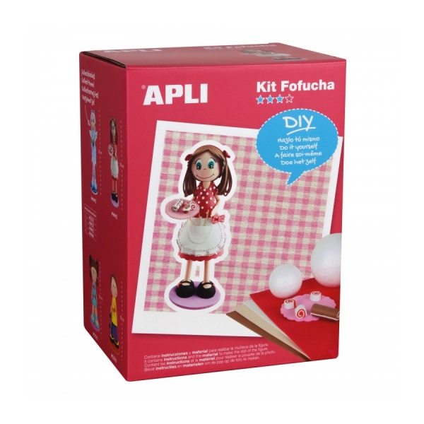 Apli Kit De Manualidades Fofucha Pastelera - Incluye Material Completo - Patrones E Instrucciones Visuales - Ideal Para Expertos En Fofuchas