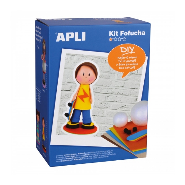 Apli Kit De Manualidades Fofucha Niño - Incluye Material Completo - Patrones E Instrucciones Visuales - Ideal Para Principiantes