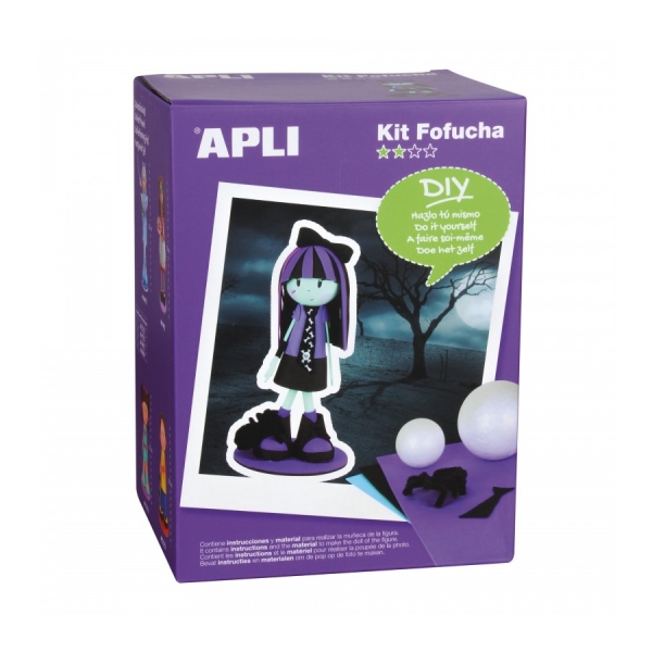 Apli Kit De Manualidades Fofucha Monster - Todo Incluido - Instrucciones Visuales - Nivel Medio - Ideal Para Actividades Guiadas