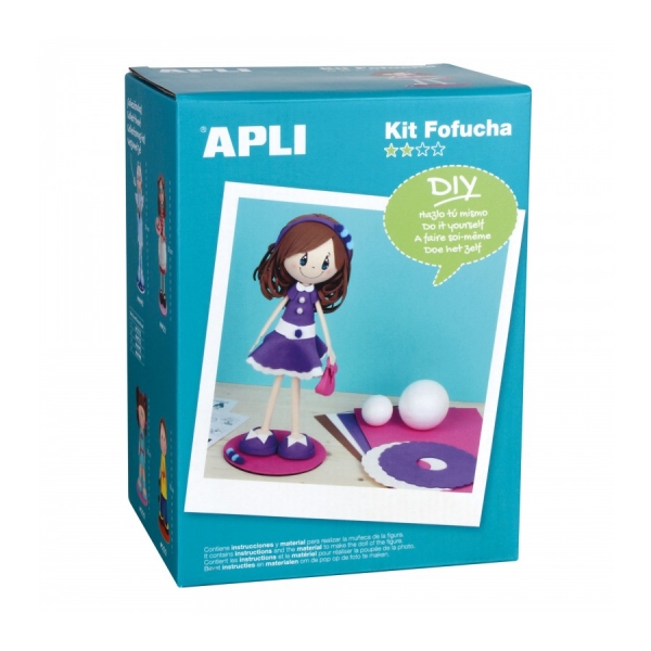Apli Kit De Manualidades Fofucha Alice - Todo El Material Incluido - Patrones E Instrucciones Visuales - Nivel Medio - Ideal Para Actividades Guiadas