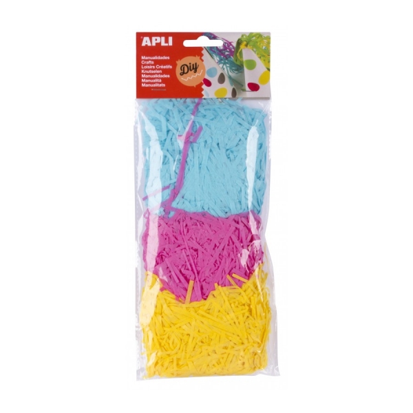 Apli Tiras De Papel De Seda - Ideal Para Manualidades - Piñatas - Gorros - Disfraces - Color Amarillo