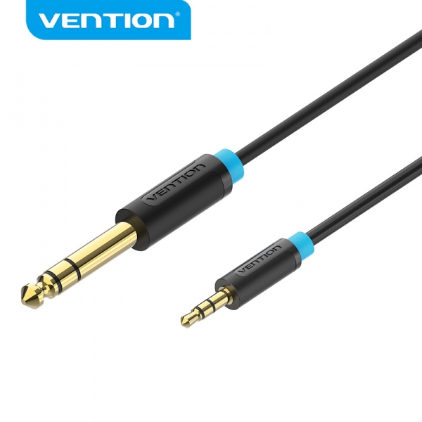 Vention Cable Estereo Jack 6.5 Macho A Jack 3.5 Macho - 0.5M - Color Negro
