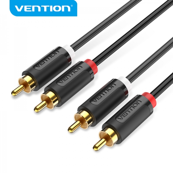 Vention Cable Estereo 2X Rca Macho A 2X Rca Macho - 0.5M - Color Negro