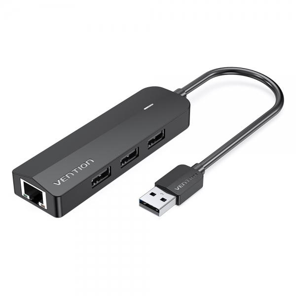 Vention Hub 5 En 1 Usb 2.0 A 3Xusb2.0/Microusb/Rj45 - 0.15M - Color Negro