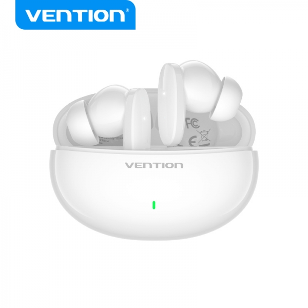 Vention Auriculares Bluetooth 5.3 Con Estuche De Carga - 7H Autonomia - Color Blanco