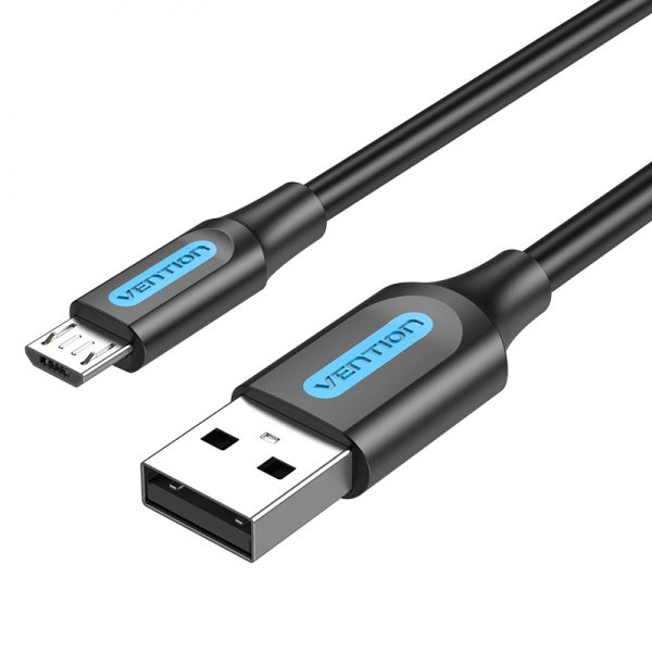 Vention Cable Usb 2.0 Macho A Microusb Macho - 0.25M - 3A 60W 480Mbps - Color Negro