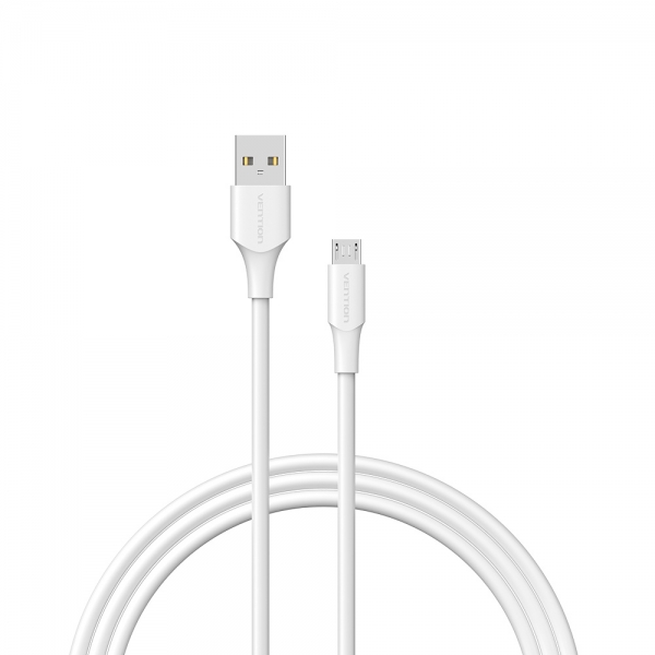 Vention Cable Usb 2.0 Macho A Microusb Macho - 1M - 3A - 60W - 480Mbps - Color Blanco
