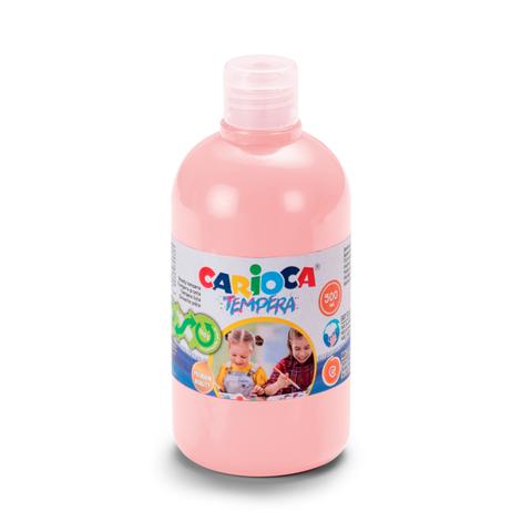 Carioca Botella Tempera 500Ml - Colores Superlavables - Faciles De Mezclar - Aplicable En Materiales Porosos - Alta Opacidad - Color Rosa