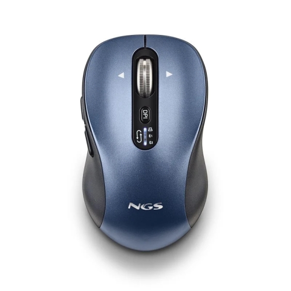 Ngs Infinity-Rb Raton Inalambrico 3200Dpi - Conexiones 2.4 Ghz + Bluetooth 5.1 + Bluetooth 5.1 - 5 Botones - Uso Diestro - Color Azul/Negro