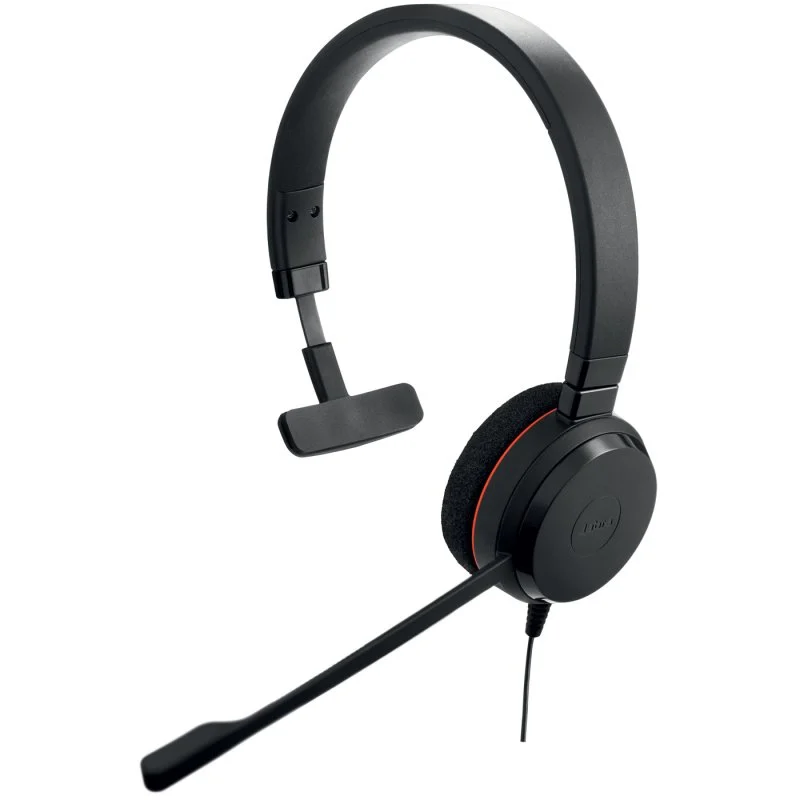 Jabra Evolve 20 Auricular Monoaural Con Microfono Usb - Cancelacion De Ruido - Diadema Ajustable - Controles En Cable - Color Negro