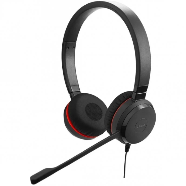 Jabra Evolve 30 Uc Auriculares Con Microfono - Conectividad Flexible Usb O 3.5Mm - Cancelacion De Ruido - Diadema Ajustable - Controles En Cable - Color Negro