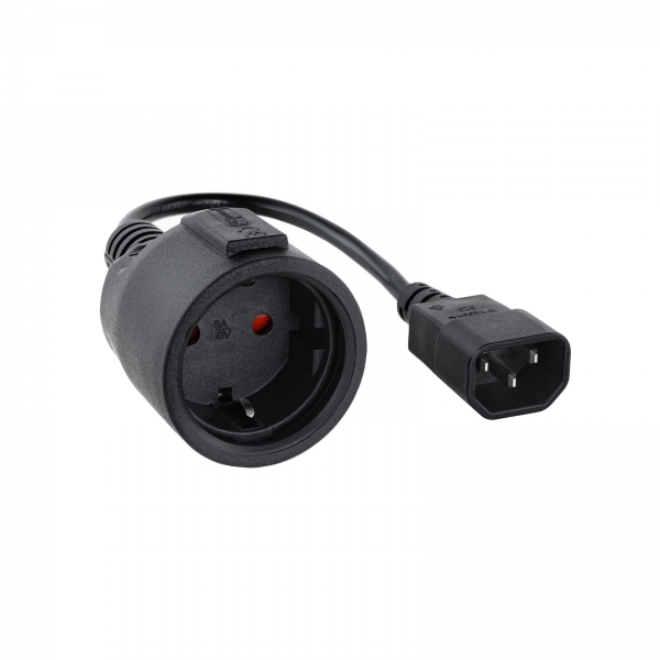 Nanocable Cable Adaptador De Corriente Para Sais C14/M A Cee7/H 16A 0.5M - Color Negro