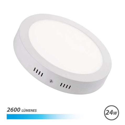 Elbat Downlight Circular Sobre Pared Led 24W Luz Blanca - Color Blanco