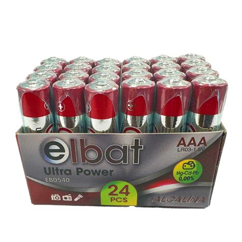 Elbat Pack 24 Pcs Pilas Alcalinas Lr03/Aaa - Color Varios