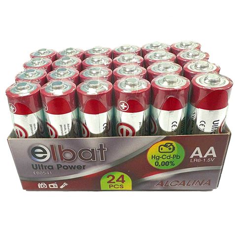 Elbat Pack 24 Pcs Pilas Alcalinas Lr6/Aa - Color Varios