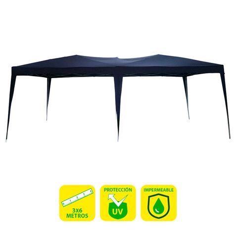 Sungarden Carpa Plegable Acero 3X6M Azul Oscuro - Color Azul