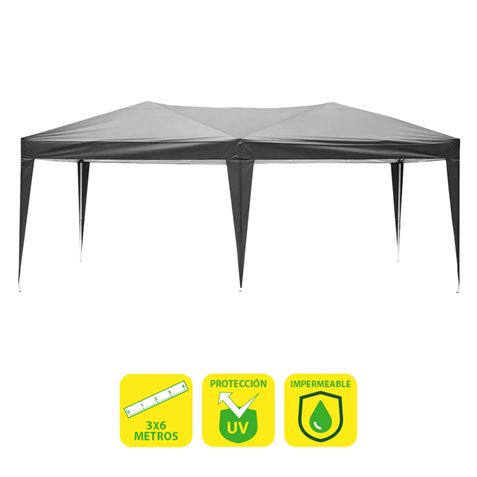 Sungarden Carpa Plegable Acero 3X6M - Color Gris