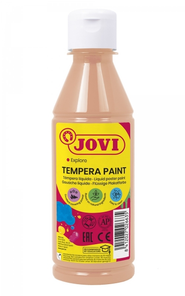 Jovi Tempera Paint Tempera Liquida - Base Agua - Lista Para Usar - Alto Poder Cubriente - Secado Rapido - Excelente Fluidez - Acabado De Calidad - Color Rosa