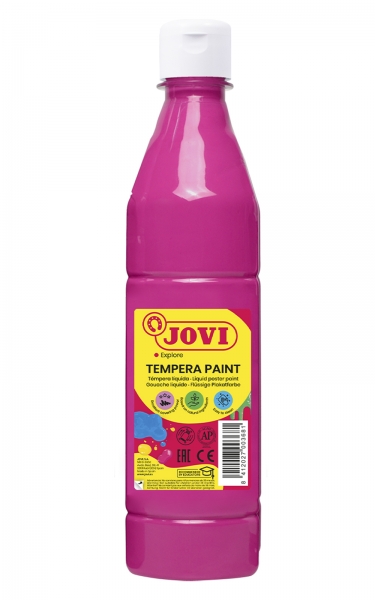 Jovi Tempera Paint Tempera Liquida - Base Agua - Lista Para Usar - Alto Poder Cubriente - Secado Rapido - Excelente Rendimiento - Facil Aplicacion - Color Rosa