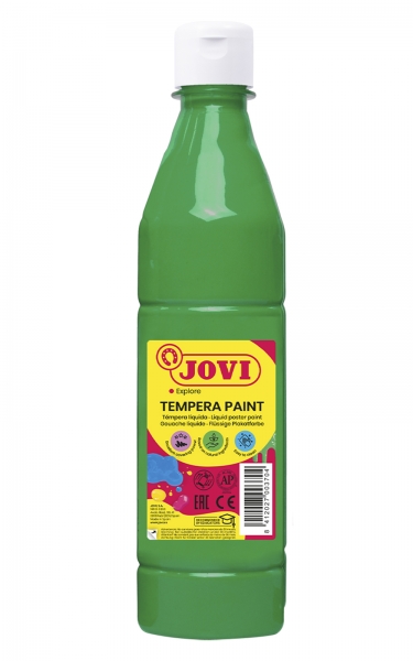 Jovi Tempera Paint Tempera Liquida - Base Agua - Lista Para Usar - Alto Poder Cubriente - Secado Rapido - Excelente Fluidez - Adherencia En Multiples Superficies - Color Verde