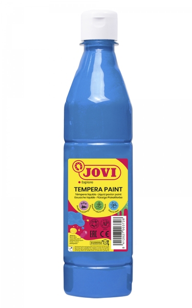 Jovi Tempera Paint Tempera Liquida - Base Agua - Lista Para Usar - Alto Poder Cubriente - Secado Rapido - Excelente Fluidez - Adherencia En Multiples Superficies - Color Azul