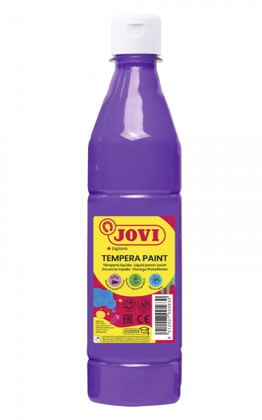 Jovi Tempera Paint Tempera Liquida - Base Agua - Lista Para Usar - Alto Poder Cubriente - Secado Rapido - Excelente Fluidez - Adherencia En Multiples Superficies - Color Morado