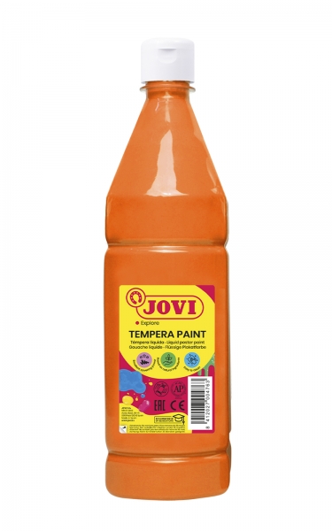 Jovi Tempera Paint Tempera Liquida - Base Agua - Lista Para Usar - Alto Poder Cubriente - Secado Rapido - Excelente Fluidez - Adherencia En Multiples Superficies - Color Naranja