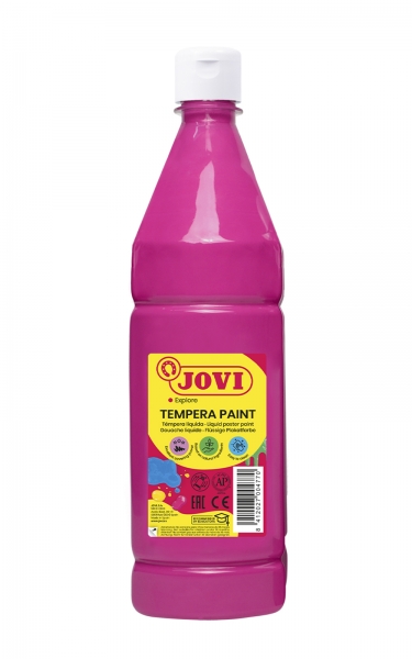 Jovi Tempera Paint Tempera Liquida - Base Agua - Lista Para Usar - Alto Poder Cubriente - Secado Rapido - Excelente Fluidez - Adherencia En Multiples Superficies - Color Rosa