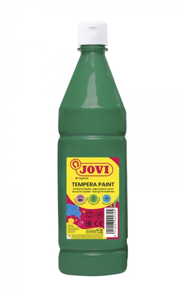 Jovi Tempera Paint Tempera Liquida - Base Agua - Lista Para Usar - Alto Poder Cubriente - Secado Rapido - Excelente Fluidez - Adherencia En Multiples Superficies - Color Verde