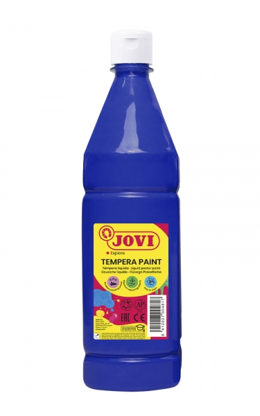 Jovi Tempera Paint Tempera Liquida - Base Agua - Lista Para Usar - Alto Poder Cubriente - Secado Rapido - Excelente Fluidez - Adherencia En Multiples Superficies - Color Azul