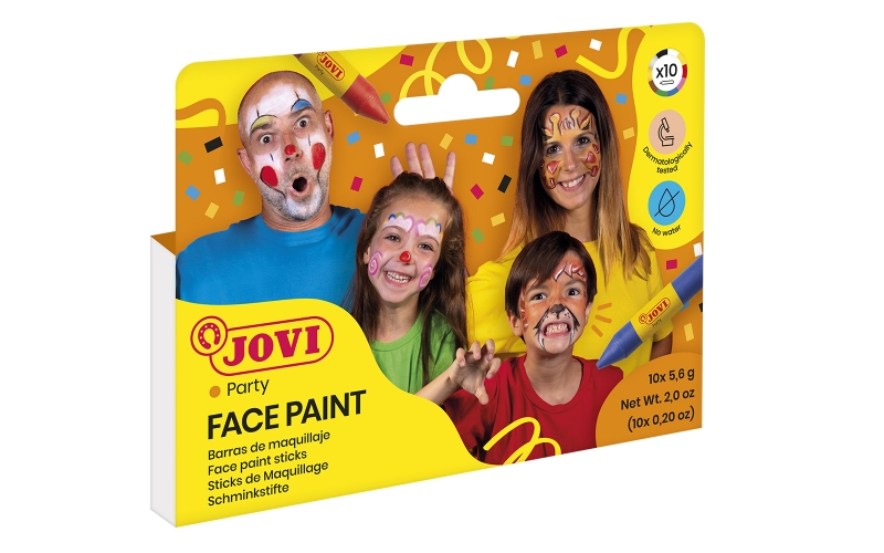 Jovi Estuche De 10 Barras De Maquillaje - Seguro E Inocuo - Facil De Limpiar - Diseñado En Barcelona - Color Surtido
