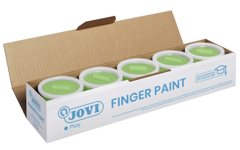 Jovi Bote De Pintura De Dedos - 125Ml - Colores Mezclables - Textura Gelatinosa - Lavable - Sin Gluten Ni Alergenos - No Toxico - Color Verde