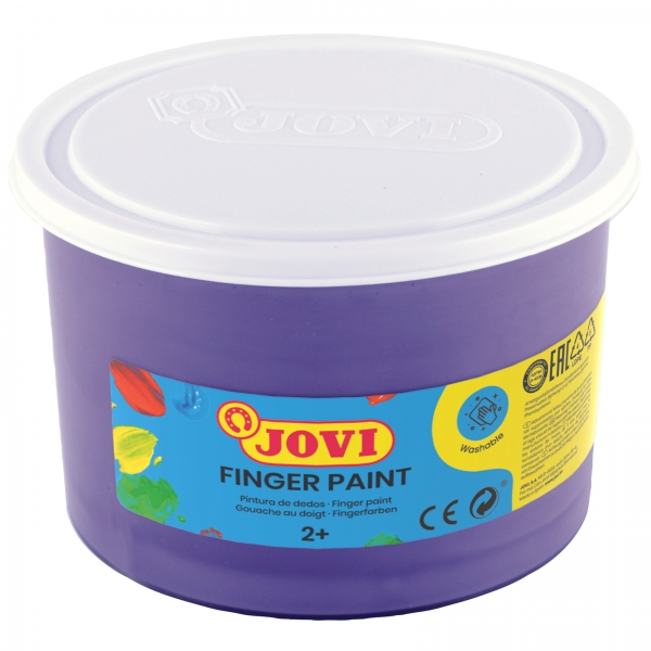 Jovi Finger Paint Bote De 500Ml - Ingredientes Naturales - Colores Mezclables - Textura Gelatinosa - Lavable - Color Morado