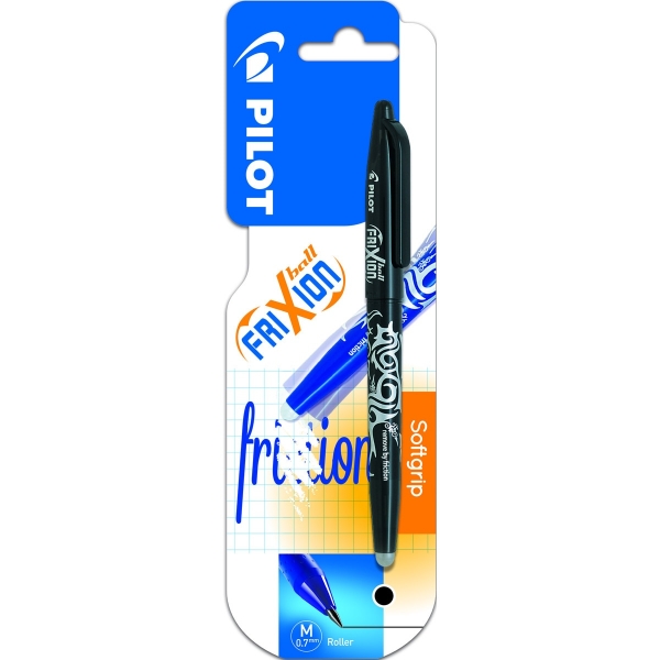 Pilot Frixion Ball Pack De 1 Boligrafo De Gel Borrable - Punta De Bola 0.7Mm - Trazo 0.4Mm - Grip Ergonomico - Color Negro