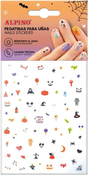 Alpino Pack De Pegatinas Para Uñas Halloween - Autoadhesivas - Diseños Terrorificos