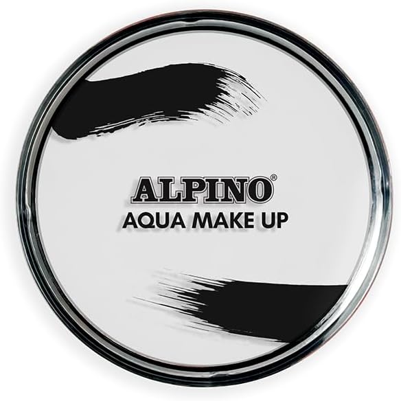 Alpino Aqua Make-Up Polvera De Maquillaje Facial Acuarelable - Se Lava Con Agua Y Jabon - Color Blanco