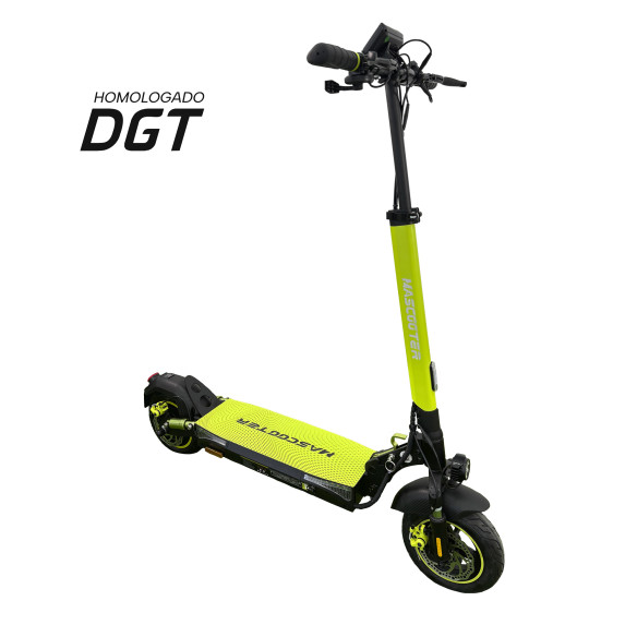 Mascooter S4 Patinete Electrico Motor 600W - Homologado Dgt - Autonomia Hasta 25Km - Carga Maxima 120Kg - Ruedas 10