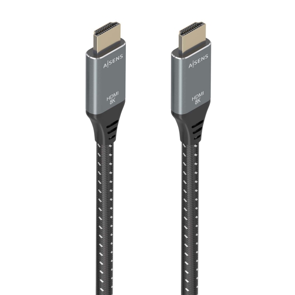 Aisens Cable Hdmi V2.1 Ultra Alta Velocidad / Hec 8K@60Hz 48Gbps - A/M-A/M - 1M - Color Gris