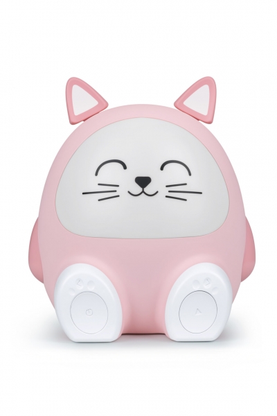 Bigben Kids Altavoz Bluetooth Y Luz Nocturna - Potencia De 15W - Luz Ajustable - Control Tactil - Portatil Y Recargable - Color Rosa