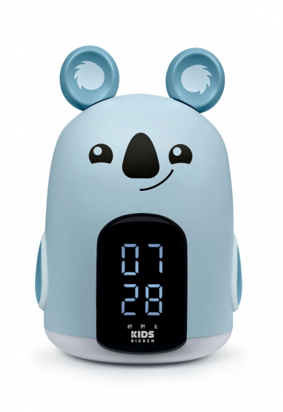 Bigben Kids Despertador Luz Nocturna Tactil - Alarma Y Luz - 3 Sonidos De Alarma - Intensidad De Luz Ajustable - Pantalla Con Hora - Color Azul