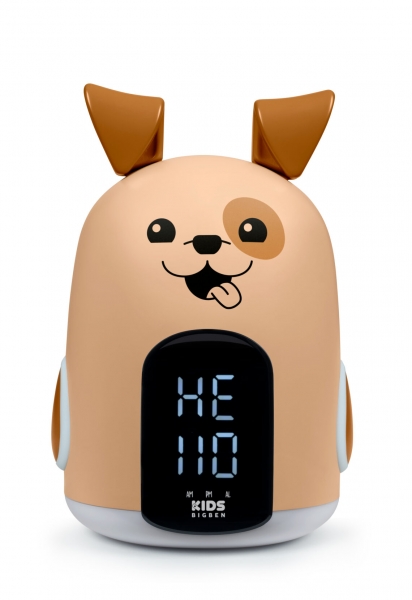 Bigben Kids Despertador Luz Nocturna Tactil - Alarma Y Luz - 3 Sonidos De Alarma - Intensidad Ajustable - Pantalla Con Hora - Color Marron
