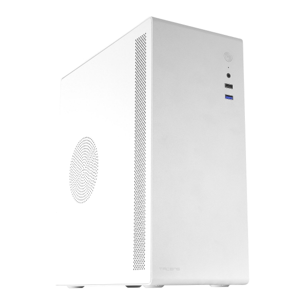 Tacens Novax Mini Torre Ultra Compacta - Estructura Metalica Resistente - Excelente Refrigeracion - Soporte Microatx/Mini-Itx - Usb 3.0 Y 2.0 - Color Blanco