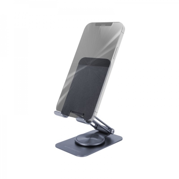 Mars Gaming Ma-Rss Soporte Para Smartphone - Aluminio Ligero - Rotacion 360º - Ajuste Altura/Inclinacion 180º - Base Antideslizante - Color Negro