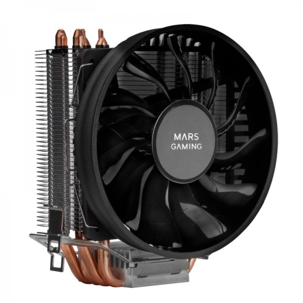 Mars Gaming Mcpubk Disipador Profesional - Soporta 160W Tdp - 4 Heatpipes Hct - Ventilador 110Mm Pwm Silencioso - Compatible Intel/Amd - Color Negro