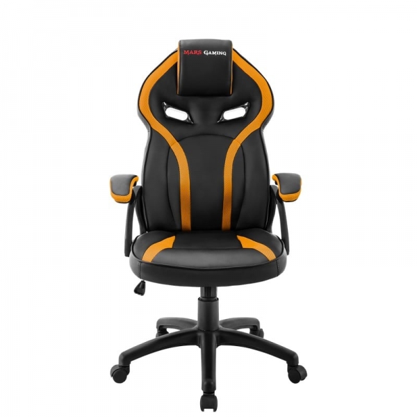 Mars Gaming Mgc118 Silla Gaming - Triple Capa Acolchada - Cuero Sintetico Resistente - Piston Clase 4 - Ruedas Ultrarresistentes - Color Negro