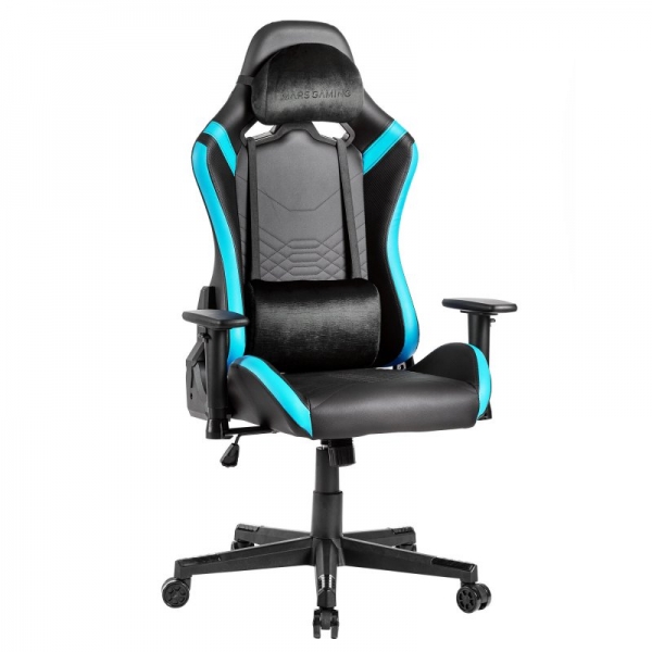 Mars Gaming Mgc-Pro Silla Gaming - Cuero Pu - Cojines Soft-Touch - Reposabrazos 2D - Respaldo Reclinable 135º - Soporta 150 Kg - 13 Colores Disponibles - Color Negro