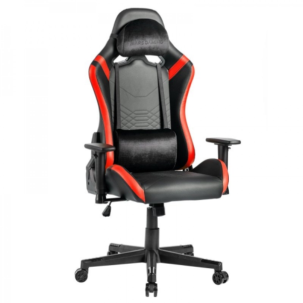 Mars Gaming Mgc-Pro Silla Gaming - Cuero Pu - Cojines Soft-Touch - Reposabrazos 2D - Respaldo Reclinable 135º - Soporta 150 Kg - Base De Acero - 5 Ruedas Xl - Color Negro