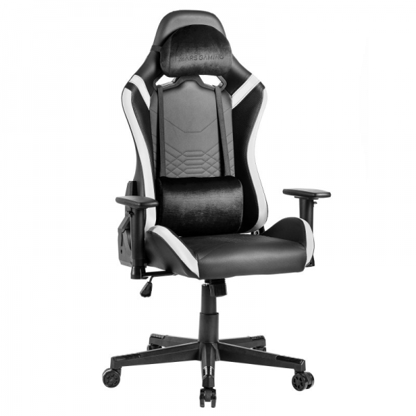 Mars Gaming Mgc-Pro Silla Gaming - Cuero Pu - Cojines Soft-Touch - Reposabrazos 2D - Respaldo Reclinable 135º - Soporta 150 Kg - Base Acero - Ruedas Xl - Color Negro